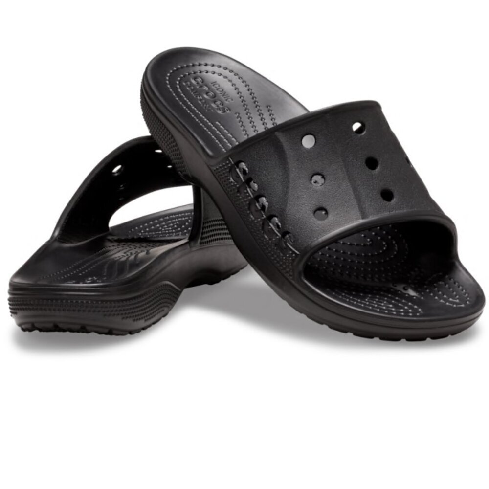 Crocs Black Lightweight Unisex Baya II Slide SZ 12